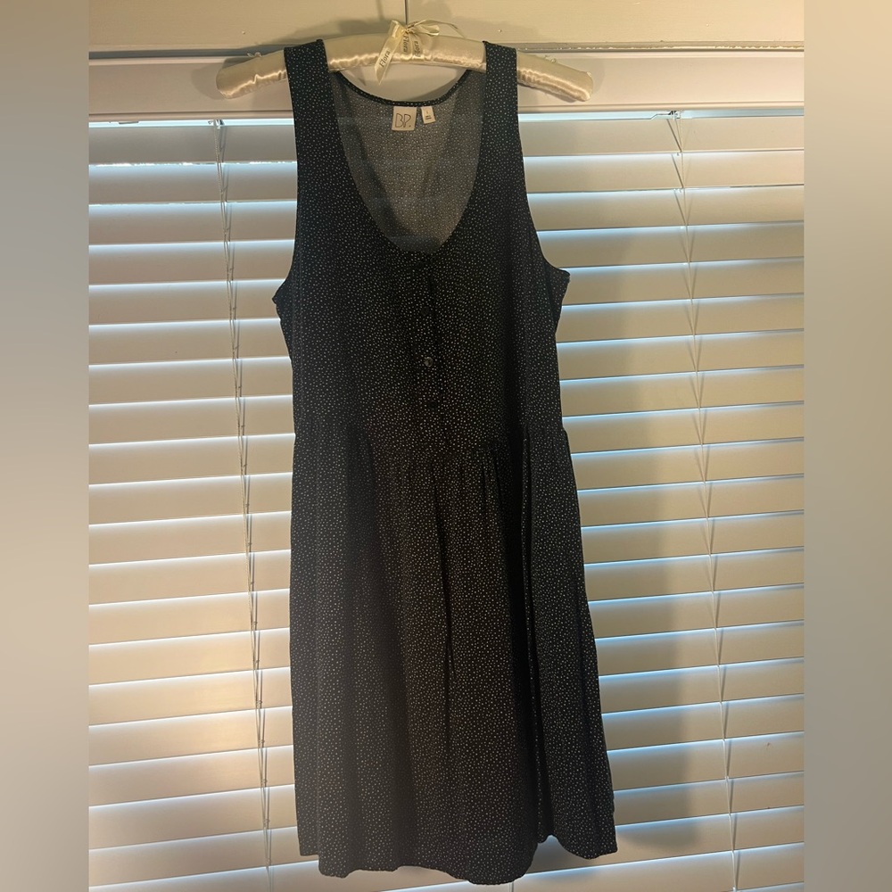 BP Black Polka Dot Baby Doll Mini Dress
